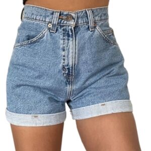 Vintage 90's Levi's 954 Orange Tab High Waisted Cuffed Jean Shorts
